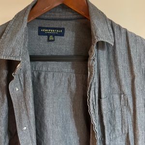 Gray aeropostal button down